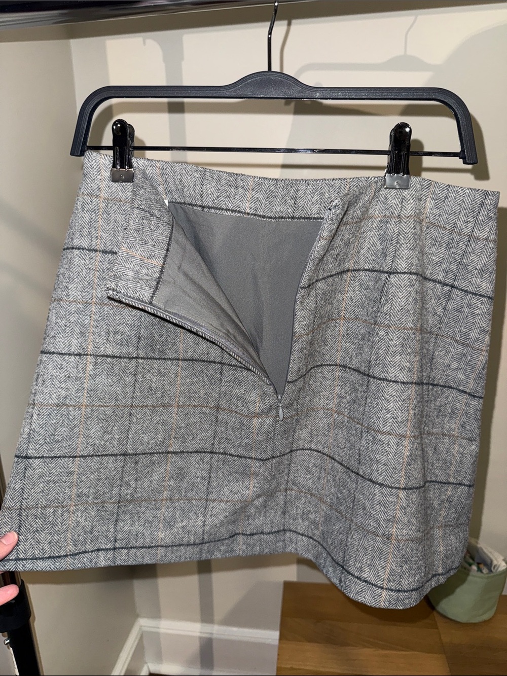 Uniqlo Women's Grey Herringbone Pea Coat - Picture 4 of 6